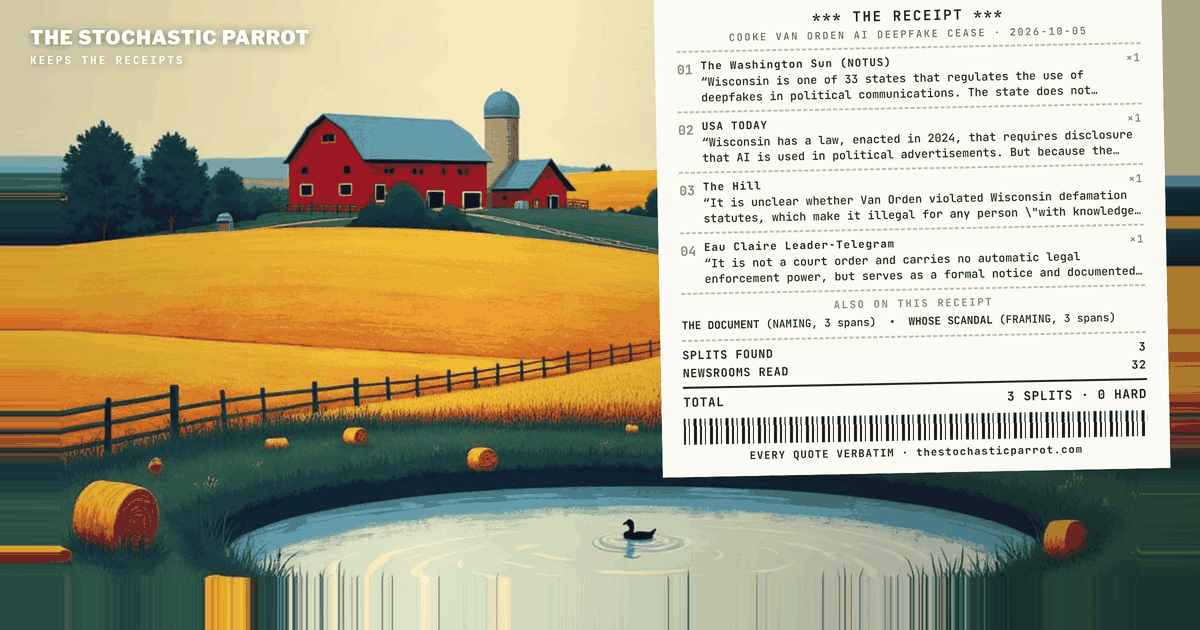Nine newsrooms received the same Sept. 30 letter and the same Aug. 4 video; what splits is how far each says Wisconsin's law actually reaches — and whether the document in question is a letter, an order, or a threat.