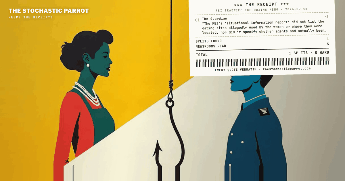 A February warning about fake dating profiles reached the public through a single exclusive on Thursday — two left-leaning outlets rewrote it, one international outlet qualified it, and the wire, center, and right buckets produced no coverage of the September 17 memo at fetch time
