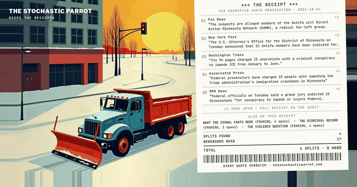A coverage brief on the encrypted-chats case: one docket, two vocabularies, and one question the frozen corpus cannot settle