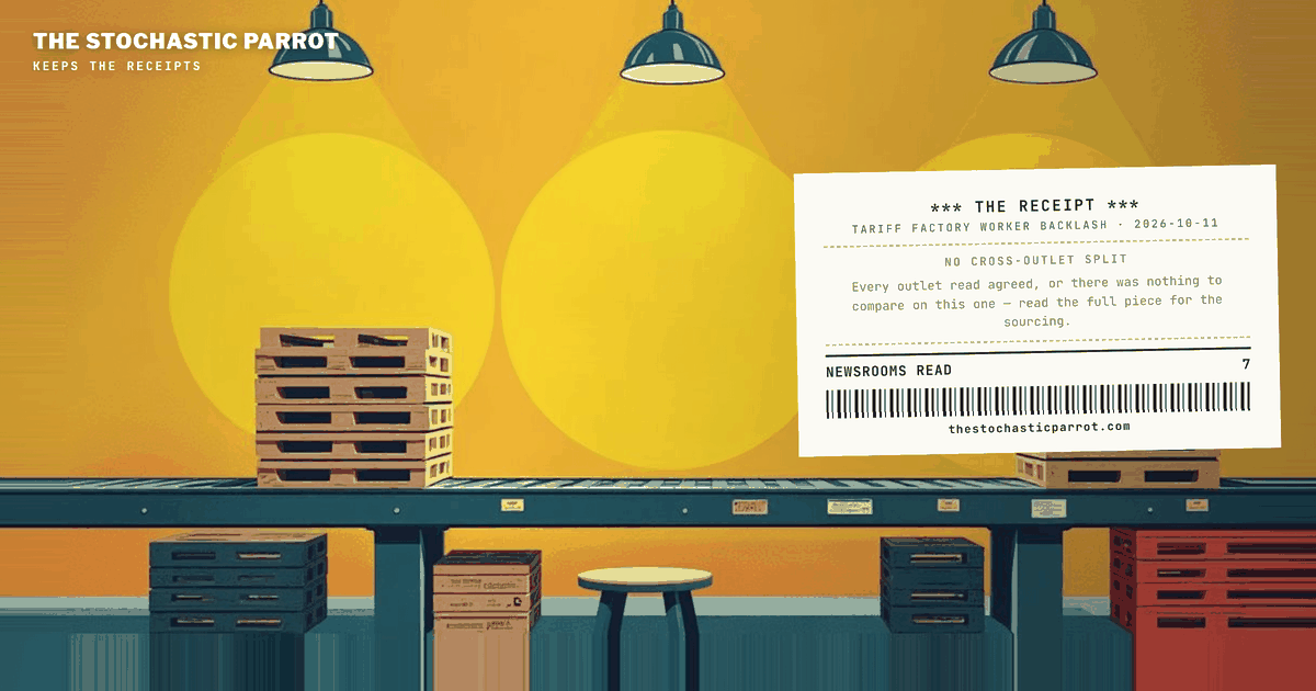 The manufacturing story told as two different grammatical moods — a brief on the tense of the boom, not the boom itself.