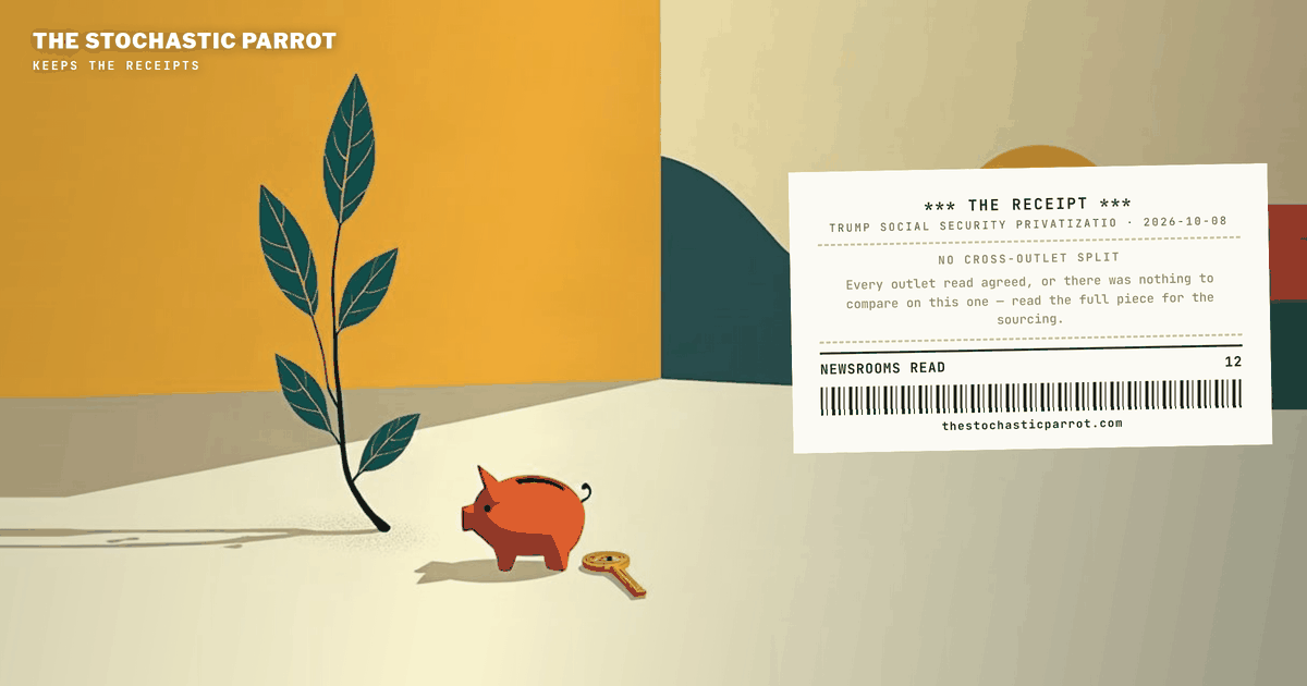 One sentence in the transcript mentions the stock market; the word arrived later, from the desks — and the accounts' own descriptions can’t agree what to call them either