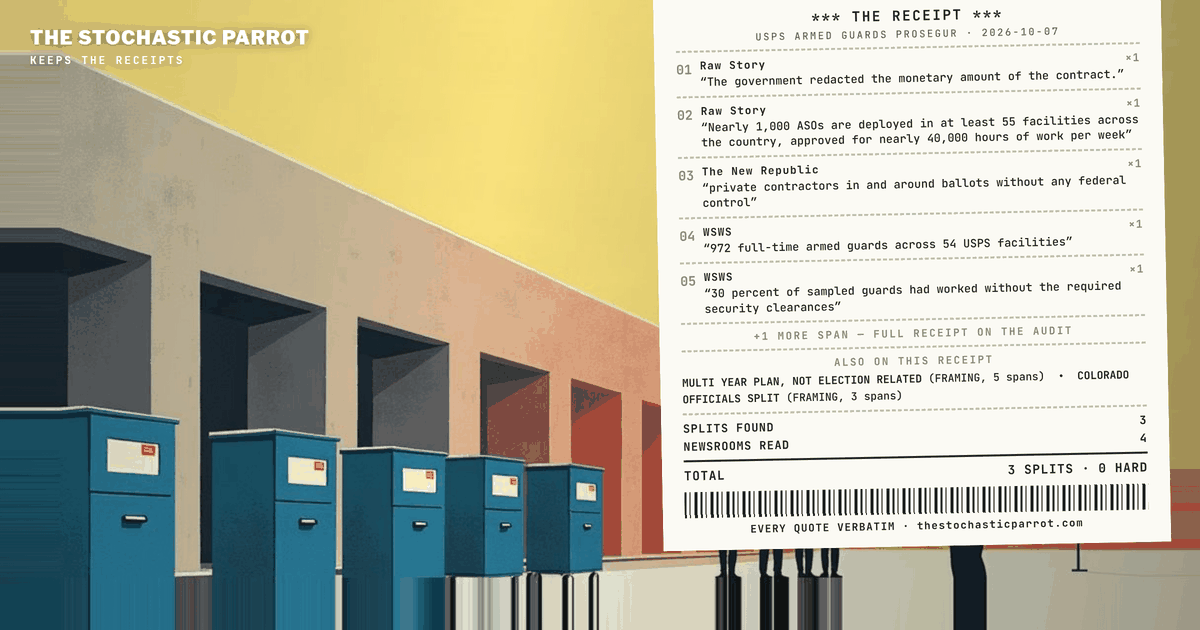 The Inspection Service says the deployment "is not specific to elections" — the records that carry the sentence agree on it, the two that never touch the guards do not dispute it, and everything else divides