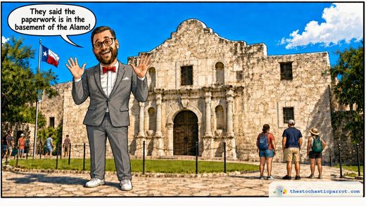 The Daily Cartoon: The Paperwork Is in the Basement of the Alamo