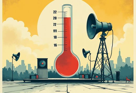 The loudspeakers played an "order to evacuate" that was, verbatim, an asking; the show is "postponed, for now"; and somewhere between a standfirst and its own third paragraph, a heat index became a temperature