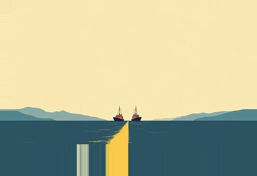 Two governments claimed the same water on the same day. Two ships actually crossed it. The files cannot agree whether the claim was a threat, an announcement, or a joke.